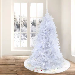 Hot National Tree Company 6.5Ft Pre-Lit Artificial Millville White Hinged Tree With Powerconnect , 400 Dual Color® Led Lights-Ul