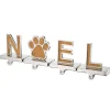 Sale National Tree Company Gold Sparkle Noel Christmas Stocking Holders, Gold And Silver With Paw Print, 4 Pieces, 5 In