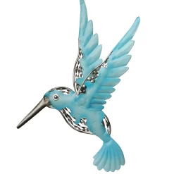 Metal Wall Decoration, Majestic Blue Bird, Ornate Metal Design, Spring Collection, 14 Inches^National Tree Company Clearance