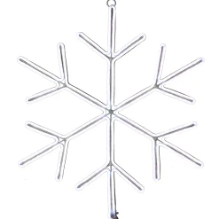 New National Tree Company Neon Styled Snow Flake Decoration, White Led Lights, Plug In, Christmas Collection, 16 Inches
