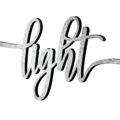 Clearance National Tree Company 4-Piece Hannukah Place Setting Message Decor, Curly Script Writing In Silver, 10 In