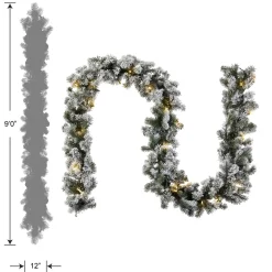 Cheap National Tree Company Pre-Lit 'Feel Real' Artificial Christmas Garland, Green, Camden, White Lights, Decorated With Pine Cones, Berry Clusters, Plug In, Christmas Collection, 9 Feet