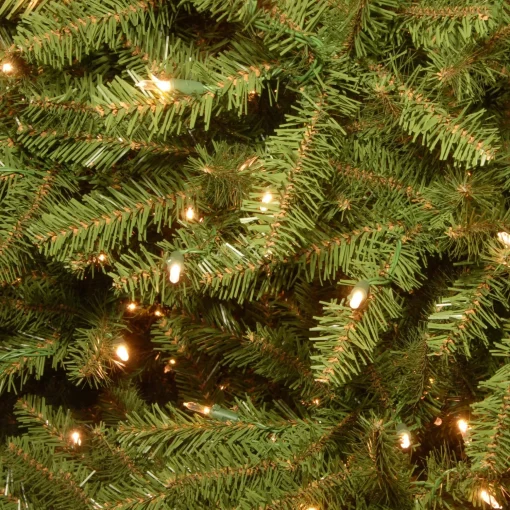Flash Sale National Tree Company Pre-Lit Artificial Full Christmas Tree, Green, Dunhill Fir, Dual Color Led Lights, Includes Stand, 7.5 Feet