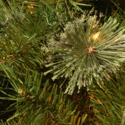 Pre-Lit Artificial Entrance Christmas Tree, Atlanta Spruce, Green, White Lights, Includes Metal Base, 4 Feet^National Tree Company Clearance