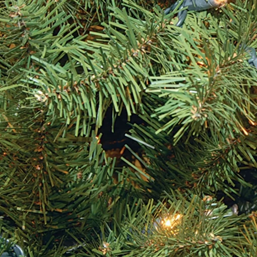 Best National Tree Company Pre-Lit Artificial Christmas Wreath, Green, North Valley Spruce, White Lights, Christmas Collection, 24 Inches