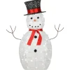 Fashion National Tree Company Pre Lit Sisal Snowman Decoration, Cool White Led Lights, Plug In, Christmas Collection, 36 Inches