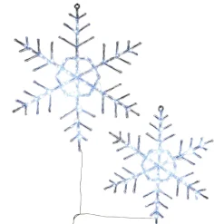 Outlet National Tree Company Pre Lit Hexagonal Snowflake Decoration, Cool White Led Lights, Plug In, Christmas Collection, 24 Inches