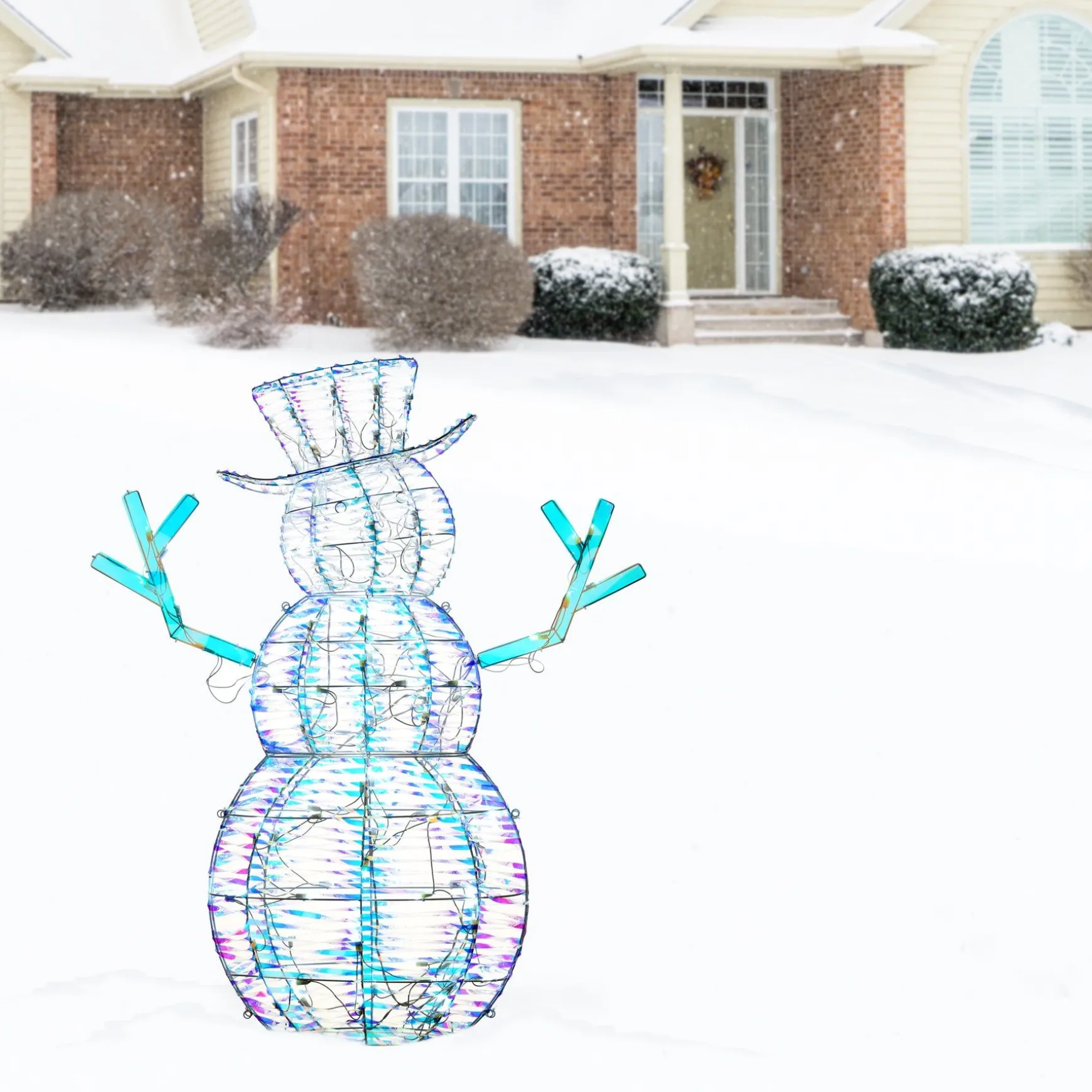 Best Sale National Tree Company Pre Lit Iridescent Snowman Decoration, Cool White Led Lights, Plug In, Christmas Collection, 48 Inches