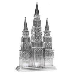Cheap National Tree Company Pre Lit Christmas Cathedral Decoration, White Led Lights, Battery Powered, Christmas Collection, 17 Inches