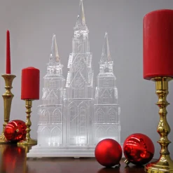 Cheap National Tree Company Pre Lit Christmas Cathedral Decoration, White Led Lights, Battery Powered, Christmas Collection, 17 Inches