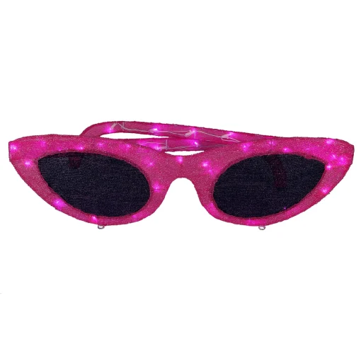 Pre-Lit Hot Pink Sunglasses Outdoor Decoration, Led Lights, Plug In, Spring Collection, 36 Inches^National Tree Company Best Sale