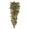 Best Sale National Tree Company Pre-Lit Artificial Christmas Teardrop, Green, Wintry Pine, White Lights, Decorated With Pine Cones, Berry Clusters, Frosted Branches, Christmas Collection, 36 Inches