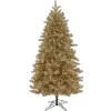 Store National Tree Company , Pre-Lit Artificial Platinum Metallic Christmas Tree, With Warm White Rice Led Lights, Plug In, 7.5 Ft