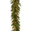 Discount National Tree Company Pre-Lit 'Feel Real' Artificial Christmas Garland, Green, Frasier Grande, White Lights, Plug In, Christmas Collection, 9 Feet