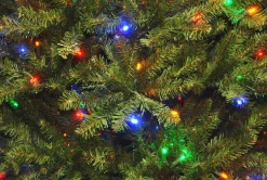 Best National Tree Company Pre-Lit Artificial Full Christmas Tree, Green, Dunhill Fir, Dual Color Led Lights, Includes Stand, 7.5 Feet