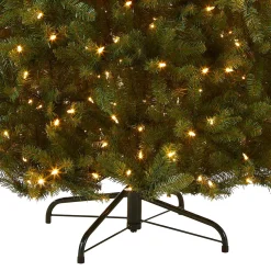 Best National Tree Company Pre-Lit Artificial Full Christmas Tree, Green, Dunhill Fir, Dual Color Led Lights, Includes Stand, 7.5 Feet