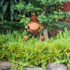 New National Tree Company Scarecrow Girl Garden Stake Outdoor Decoration, Autumn Collection, 26 Inches