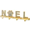 Shop National Tree Company Silver Sparkle Noel Christmas Stocking Holders, Silver And Gold With Paw Print, 4 Pieces, 5 In