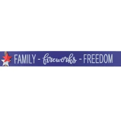 Hot National Tree Company Patriotic Family-Fireworks-Freedom Table Decoration Wood Construction 4Th Of July Collection 7 Inches