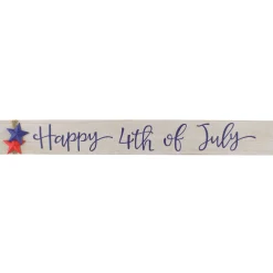 Discount National Tree Company Patriotic Happy 4Th Of July Table Decoration Wood Construction 4Th Of July Collection 19 Inches