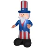 Flash Sale National Tree Company Patriotic Inflatable Decoration Blue Uncle Sam Wearing Red White And Blue Suit And Hat Self Inflating Plug In Fourth Of July Collection 48 Inches