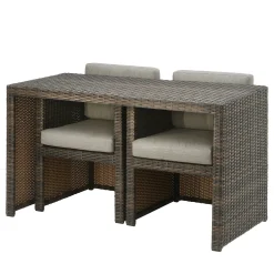 Store National Tree Company 3-Piece All-Weather Wicker Balcony Set