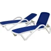Fashion National Tree Company Plymouth Collection All Weather Stackable Sling Chaise Lounge Pair