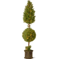 Shop National Tree Company Pre-Lit 72" Artificial Juniper Spiral