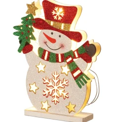 Online National Tree Company Pre-Lit 12" Wooden Snowman