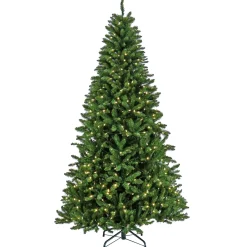Outlet National Tree Company Pre-Lit Artificial Christmas Tree, Crater Pine, With Warm White Led Lights, Plug In, 7.5 Ft