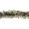 Store National Tree Company Pre-Lit Artificial Christmas Garland, Green, Glittery Pine, White Lights, Decorated With Pine Cones, Snow Flakes, Frosted Branches, Plug In, Christmas Collection, 9 Feet