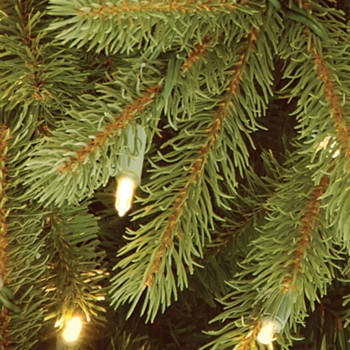 Discount National Tree Company Pre-Lit Artificial Christmas Entrance Tree, Green, Jersey Fraser Fir, 'Feel Real', White Led Lights, Includes Pot Base, 4 Feet
