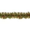 Online National Tree Company Pre-Lit Artificial Christmas Garland, Green, Evergreen, White Lights, Decorated With Pine Cones, Plug In, Christmas Collection, 9 Feet
