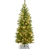 Pre-Lit Artificial Christmas Tree, Kingswood Fir With Clear Lights, Plug In , 4.5 Ft^National Tree Company Best