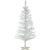 Pre-Lit Artificial Christmas Tree, White Tinsel, White Lights, Includes Stand, 4 Feet^National Tree Company Cheap