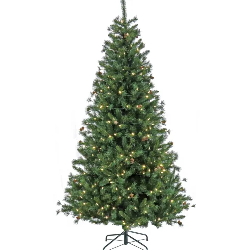 Flash Sale National Tree Company Pre-Lit Artificial Christmas Tree, Cedar Spruce, With Warm White Led Lights, Plug In, 7.5 Ft