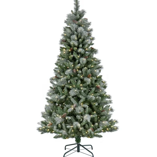 Pre-Lit Artificial Christmas Tree, Conconully Pine, With Warm White Led Lights, Plug In, 7.5 Ft^National Tree Company Fashion