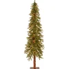 Best National Tree Company Pre-Lit Artificial Christmas Tree, Hickory Cedar, Green, White Lights, Includes Stand, 6 Feet