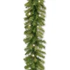 Clearance National Tree Company Pre-Lit Artificial Christmas Garland, Green, Norwood Fir, White Lights, Plug In, Christmas Collection, 9 Feet