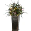 Pre-Lit Artificial Christmas Tree, Potted Meadow Basin, With Warm White Led Lights, Plug In, 3 Ft^National Tree Company Shop