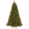 Shop National Tree Company Pre-Lit Artificial Christmas Tree, Powerconnect North Valley Spruce With Light Parade Led Lights, Plug In, 7.5 Ft