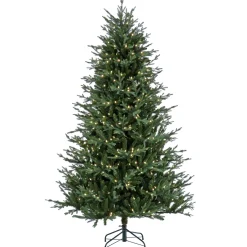 Shop National Tree Company Pre-Lit Artificial Christmas Tree, Wenatchee Fir, With Warm White Led Lights, Plug In, 7.5 Ft