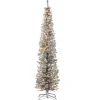 Pre-Lit Artificial Christmas Tree, Silver Tinsel, White Lights, Includes Stand, 7 Feet^National Tree Company Best Sale