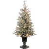 Sale National Tree Company Pre-Lit Artificial Entrance Christmas Tree, Iceland Fir, Green, White Lights, Includes Metal Base, 4 Feet