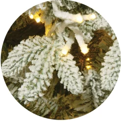 Sale National Tree Company Pre-Lit Artificial Entrance Christmas Tree, Iceland Fir, Green, White Lights, Includes Metal Base, 4 Feet