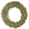 Cheap National Tree Company Pre-Lit Artificial 'Feel Real' Christmas Wreath, Green, Downswept Douglas Fir, White Lights, Christmas Collection, 48 Inches