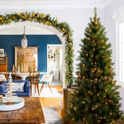 Flash Sale National Tree Company Pre-Lit Artificial Full Christmas Tree, Green, Canadian Fir Grande, White Lights, Includes Stand, 6 Feet