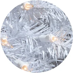 Best National Tree Company Pre-Lit Artificial Full Christmas Tree, White, Dunhill Fir, White Lights, Includes Stand, 7.5 Feet