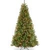 Cheap National Tree Company Pre-Lit Artificial Full Christmas Tree, Green, North Valley Spruce, Multicolor Lights, Includes Stand, 7 Feet