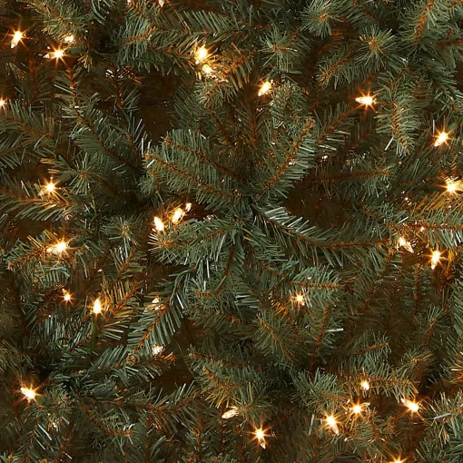 Online National Tree Company Pre-Lit Artificial Full Christmas Tree, Blue, Dunhill Fir, White Lights, Includes Stand, 7.5 Feet